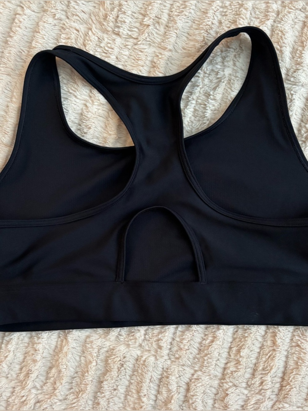 Under Armour Black Racerback Sports Bra with Keyhole Back